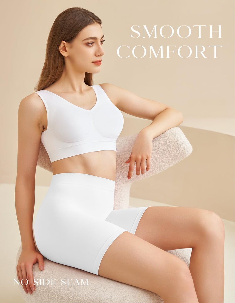 SIMIYA Slip Shorts for Women, Smooth Seamless Slip Shorts for Under Dresses, Stretch Workout Yoga Biker Shorts - Image 3